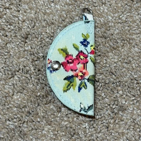 Vera Bradley Floral Blue and Pink Cord Holder with Key Ring - Picture 2 of 5